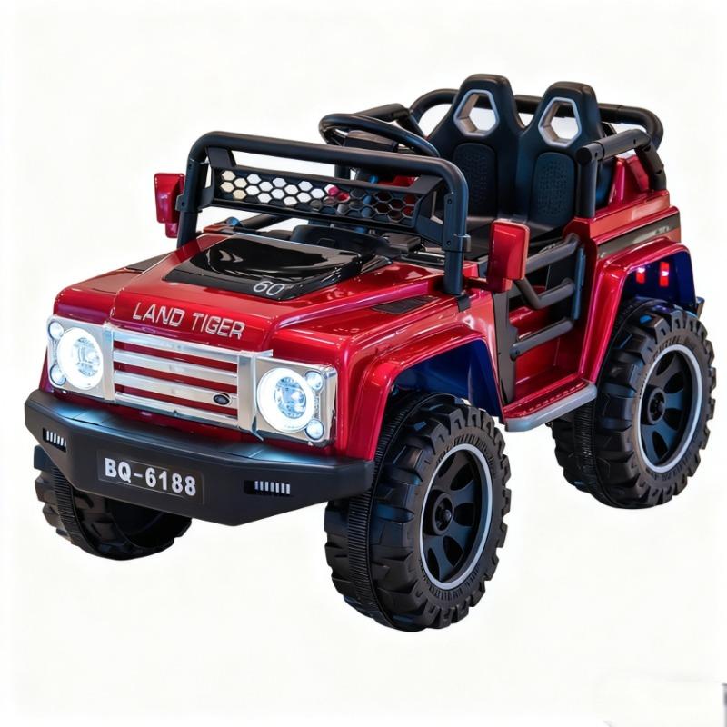 FIRST STEP Kids Electric Ride-On Land Rover Jeep Car red