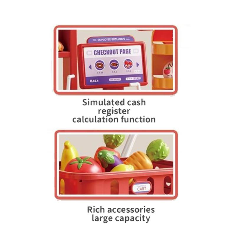 Kids Shopping Cart Trolley Playset For Kids