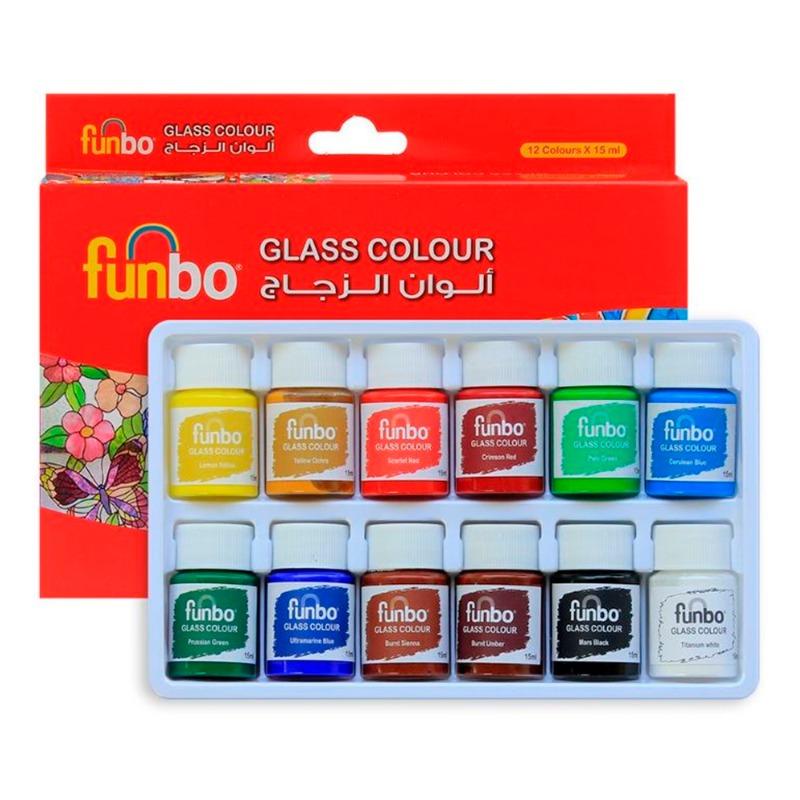 Funbo Glass Color with Brushes Bundle