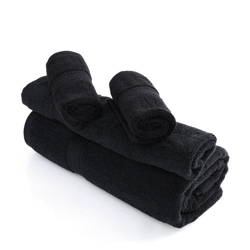 Towels Set 4 pcs Black