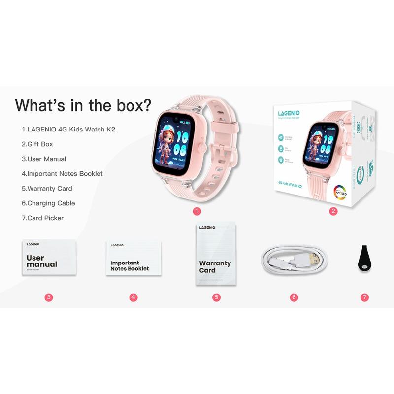Lagenio Smart Watch with AMOLED 680 Display - Pink