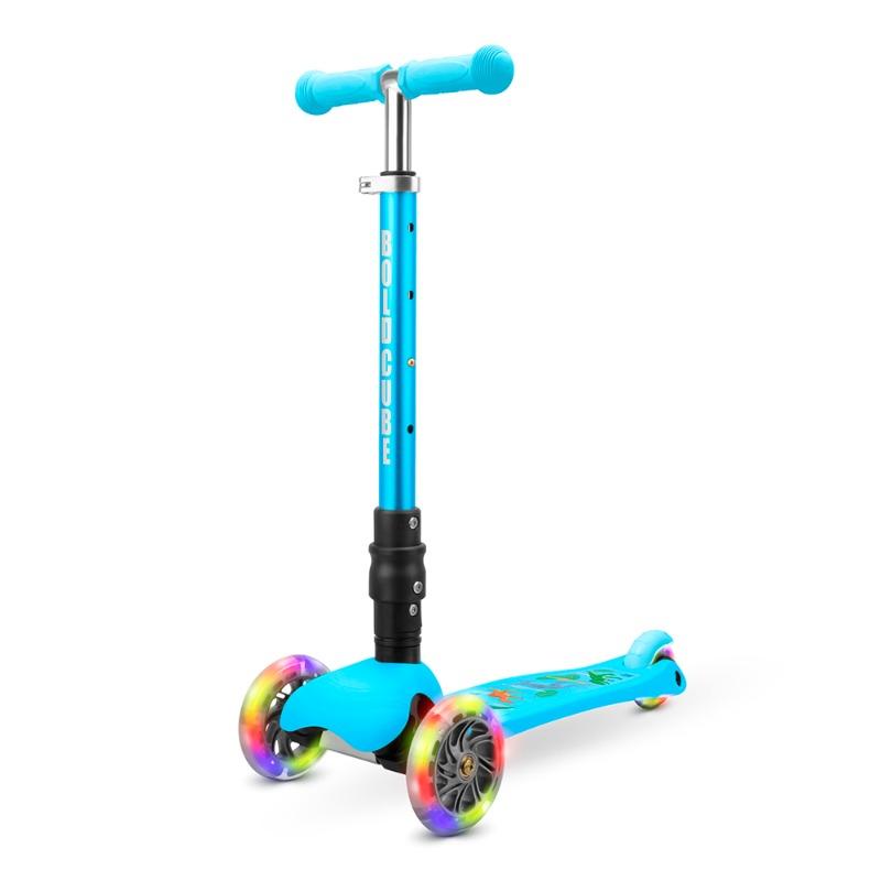 BOLDCUBE 3 Wheel Scooter Folding Teeny Dinosaur (Blue)