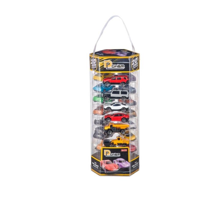D-POWER Die Cast Car Set For Kids - 20 Pcs