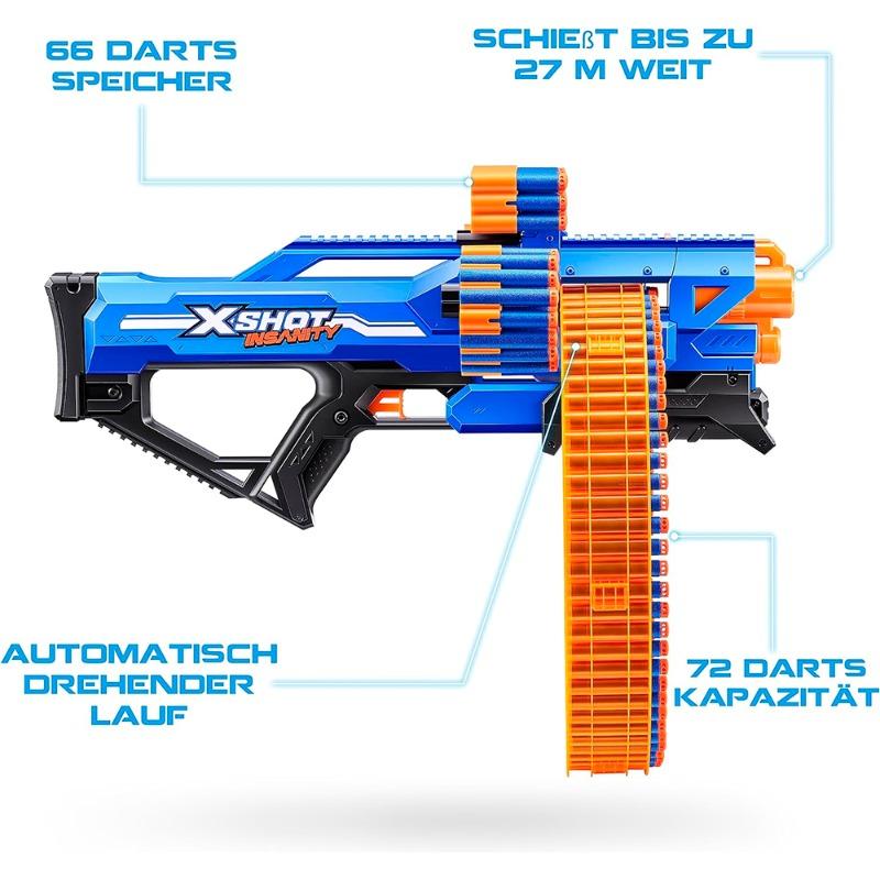 X Shot Insanity Mad Mega Barrel 72 Darts