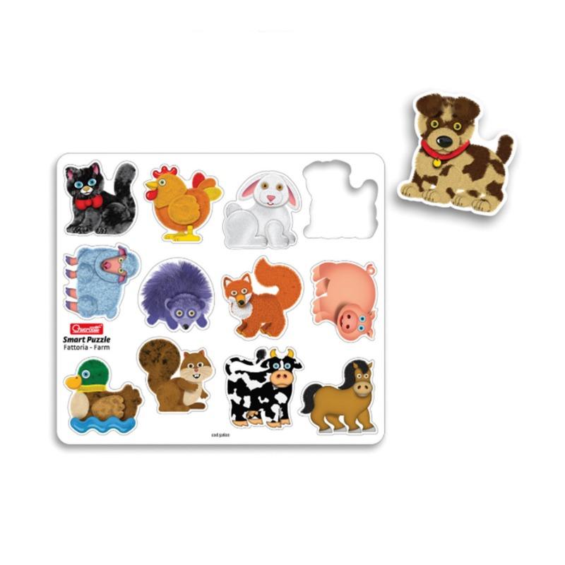 Quercetti Happy Farm Magnetic Puzzle -13 Pieces