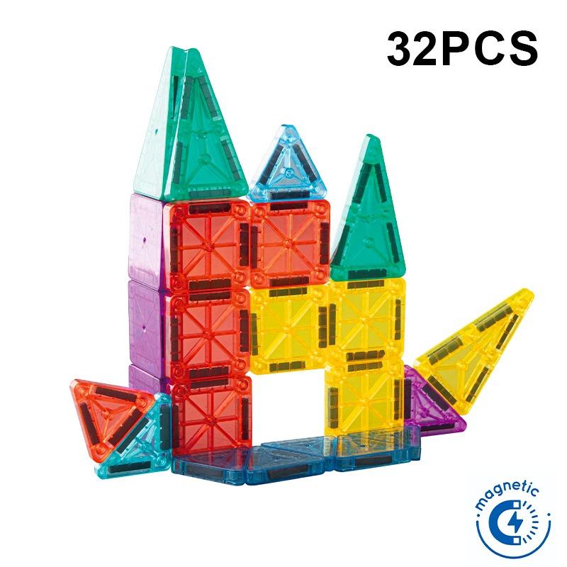 Magnetic Building Blocks With Iron Box 32 Pcs