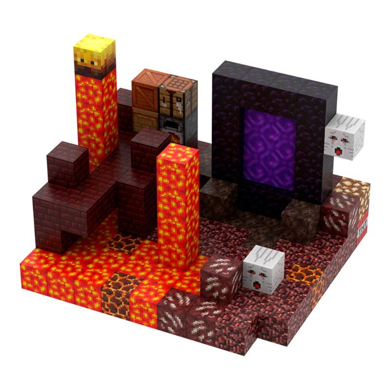 Exploring The Nether Magnetic Cubes Building Blocks