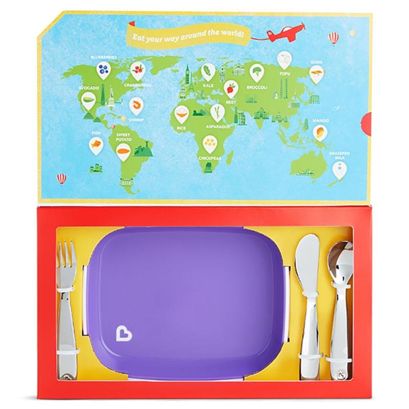 Munchkin Food Adventure Splash Gift Set Purple