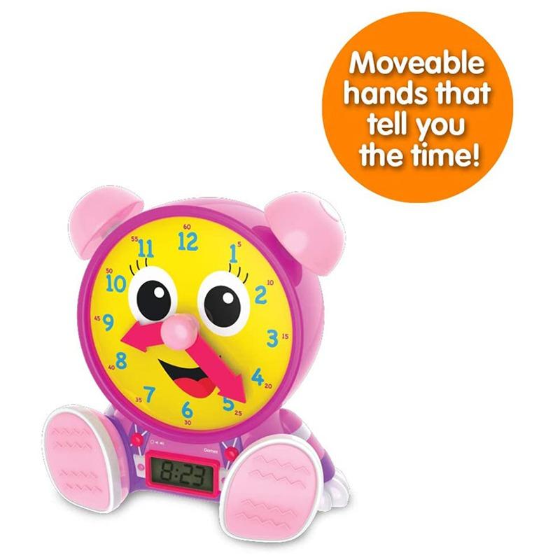 The Learning Journey Early Learning Teaching Time Clock - Pink