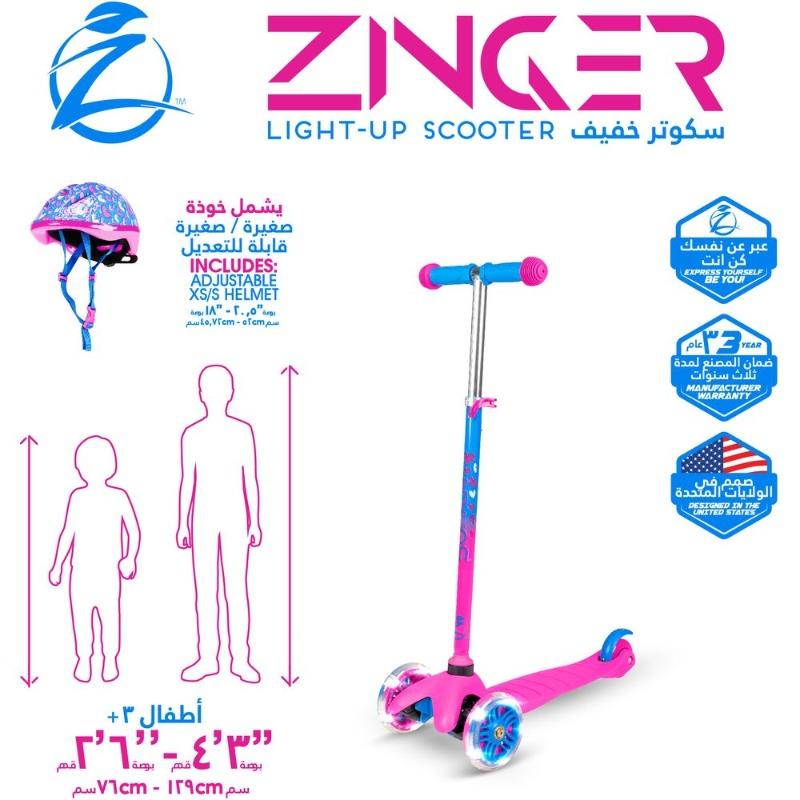 Madd Gear Zycom Zinger With Helmet - Pink Blue