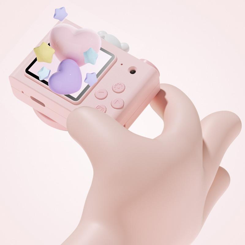 Gizzy A5 Mini Cartoon Pocket Camera Pink Bear