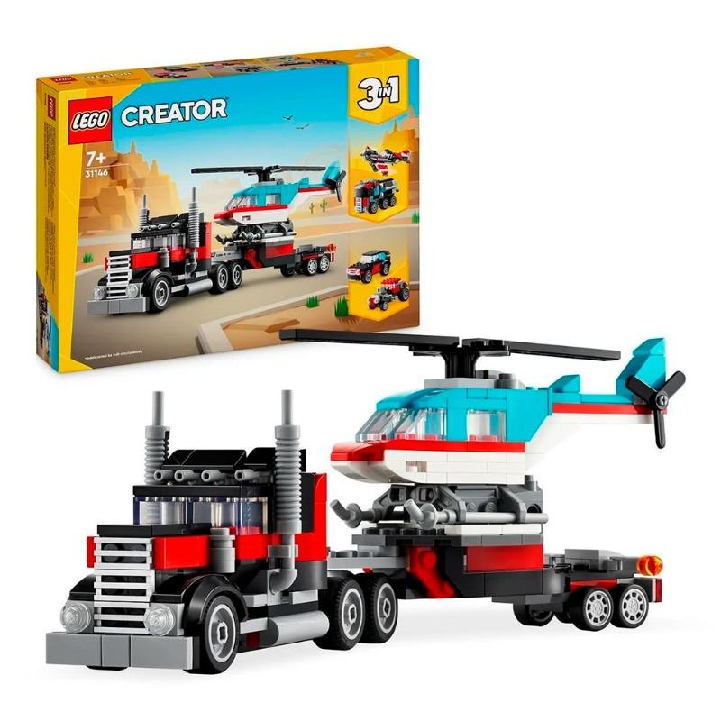 LEGO Flatbed Truck With Helicopter