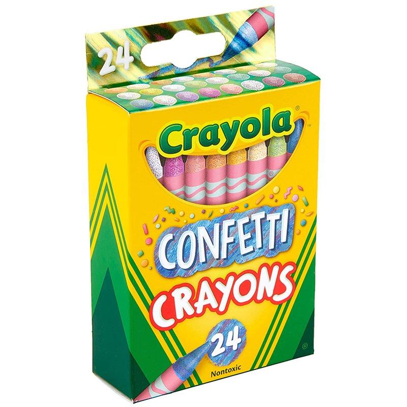 Crayola Confetti Crayons 24Ct