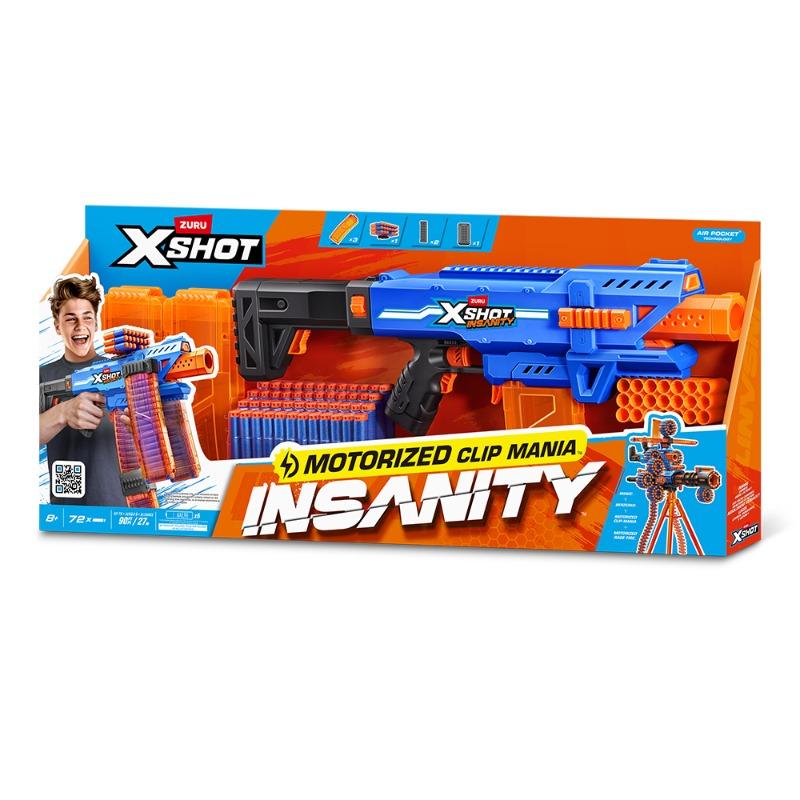 X-Shot Insanity Series Clip Blaster (72darts) By Zuru