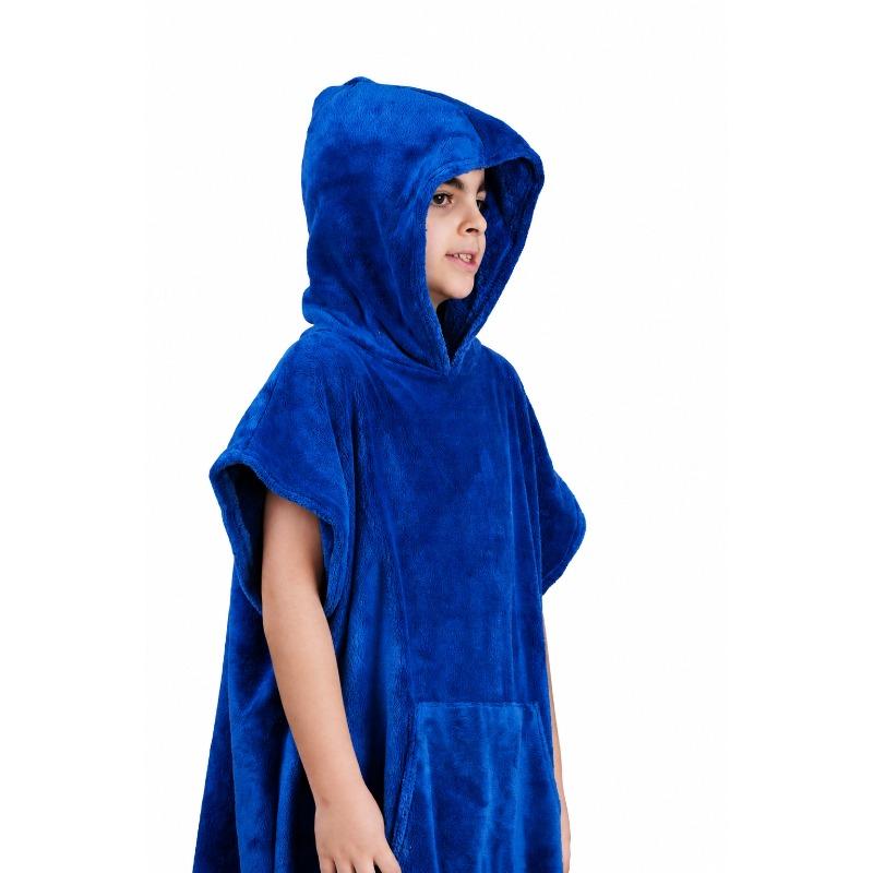 Ocean Breeze Kids Hooded Poncho Navy Blue