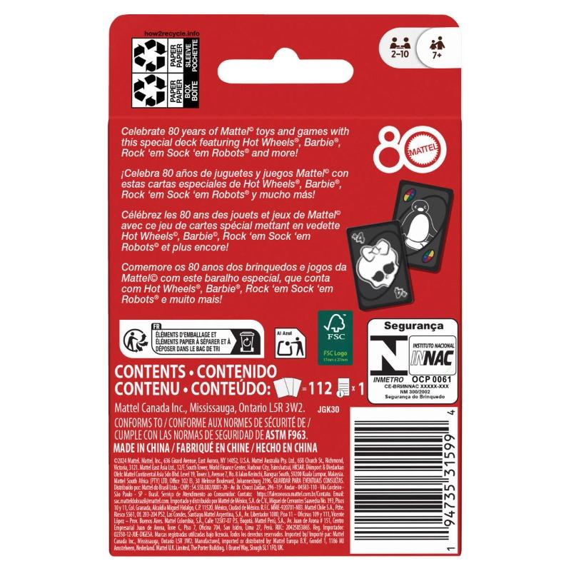 UNO 80th Ruby Red Card Game