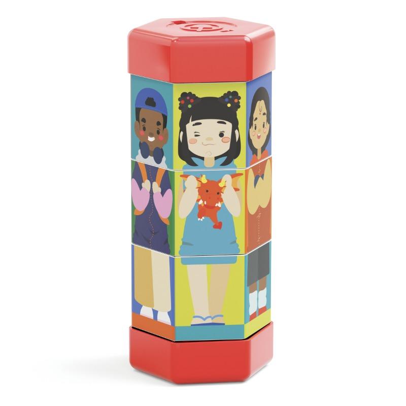 Quercetti Mix & Match Children And Jobs Rotating Puzzle