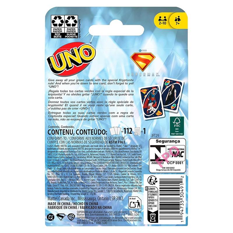 UNO Superman Movie Playing Cards Game