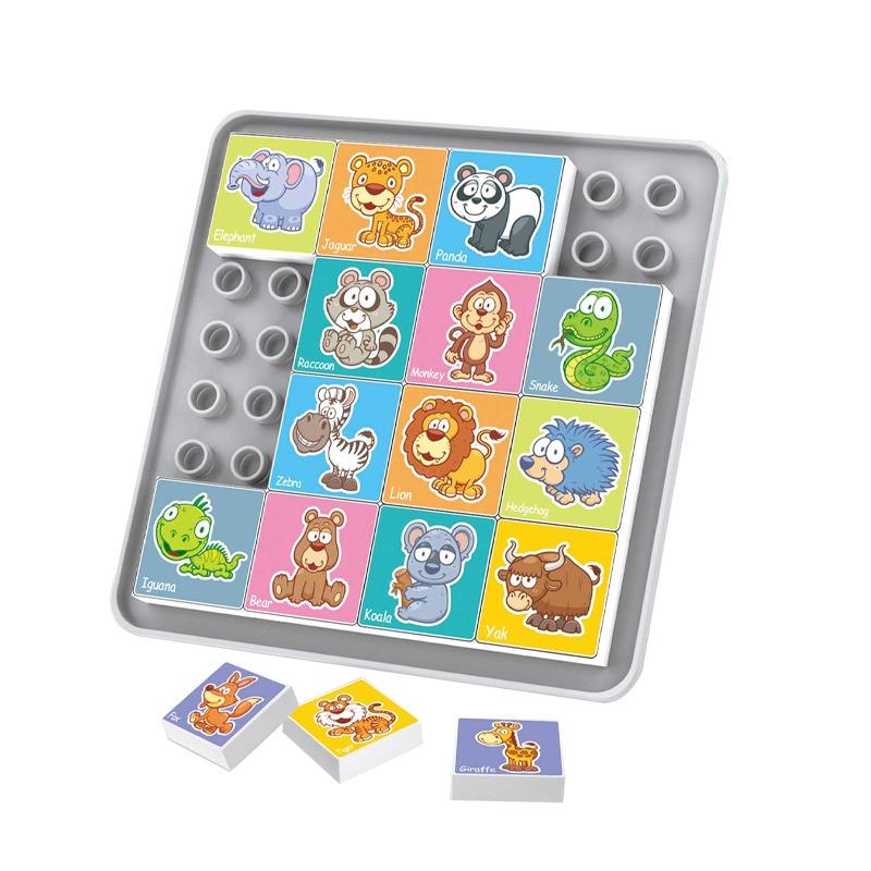 2 in 1 Drawing and Building Block Numeral Puzzle