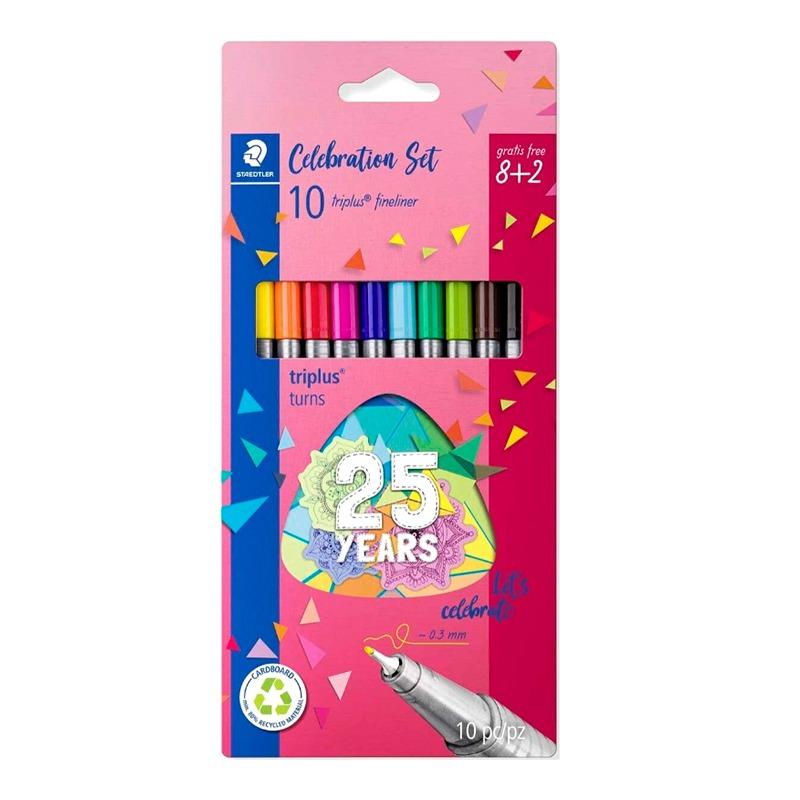 Staedtler Triplus Fineliner Pens Set Pack of 10