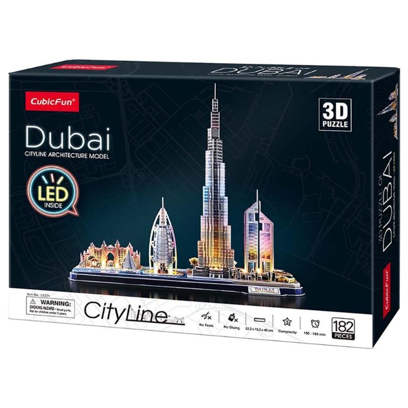 CubicFun 3D Puzzle LED City Line 182pc Dubai