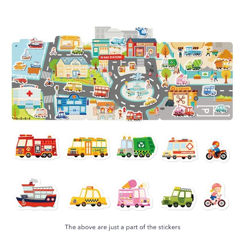 Mideer Reusable Jelly Sticker Set – The Bustling Traffic