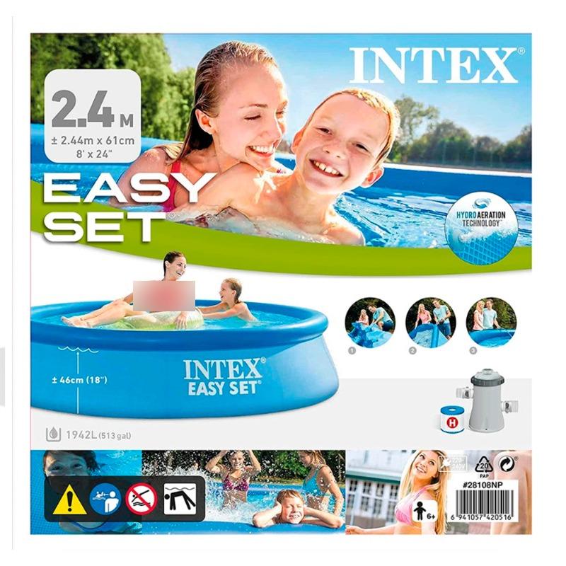 Intex Pool 2.4M Easy Set Swimming Pool 8 X 24