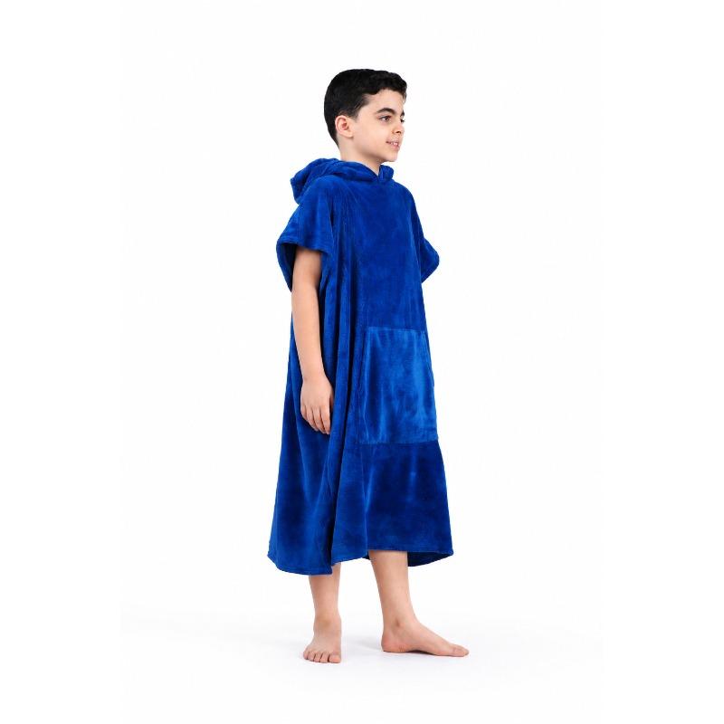 Ocean Breeze Kids Hooded Poncho Navy Blue