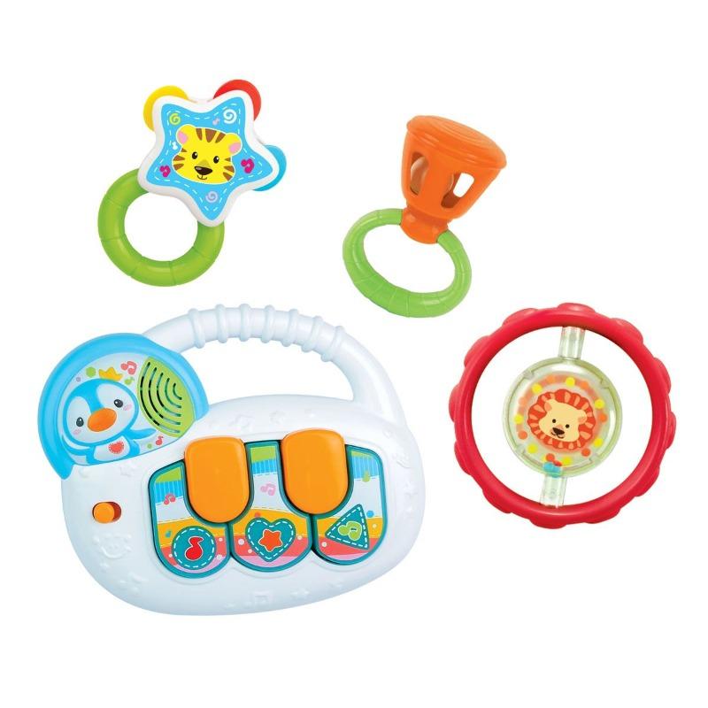 Winfun Musical Rattle and Teether Set - 4 Piece
