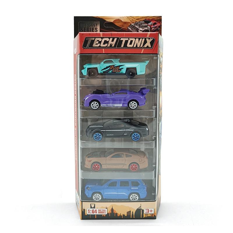 Tech Tonix Alloy Sliding Simulation Car Set - 5 pcs
