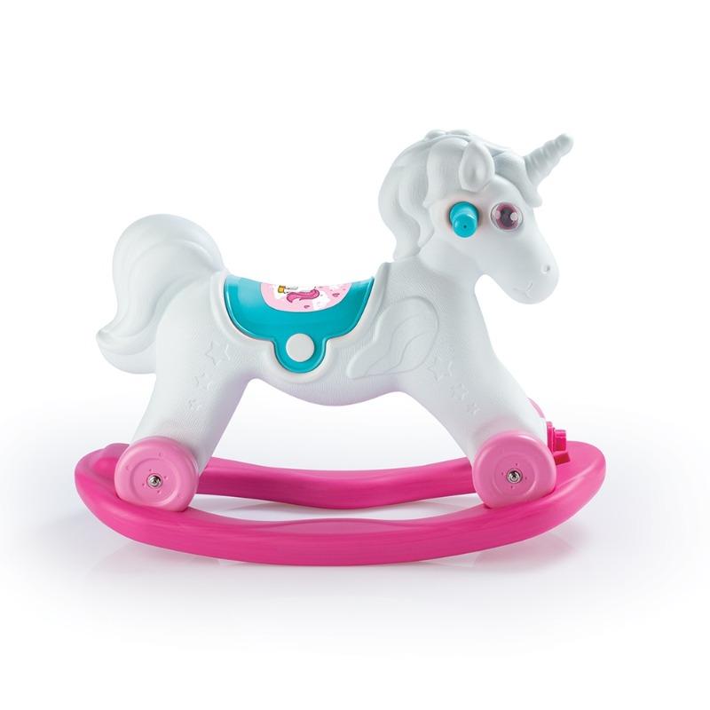 Dolu Unicorn Rocking Wheel Horse Single Parcel - Pink