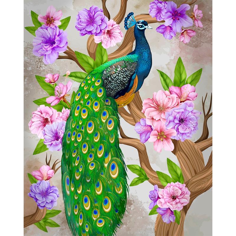 Craft Buddy Crystal Art Diamanter Collection 35 x 45 cm Peacock Peony
