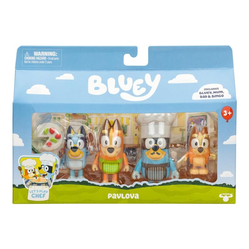 Bluey S13 Lets Play Chef Figure 4pk Pavlova