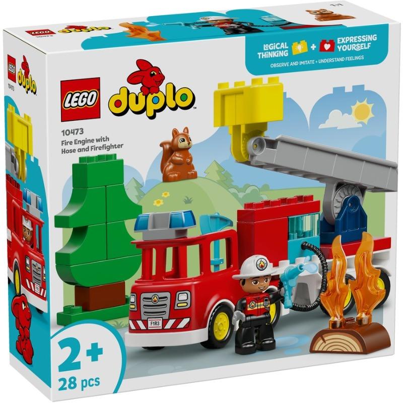 Lego Fire Truck With Hose And Firefighter 10473