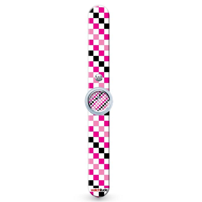 Watchitude Slap Watch - Pink Checkers