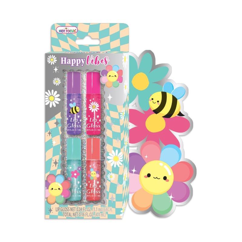 Hot Focus Happy Vibes Flower Dream Lip Gloss Set