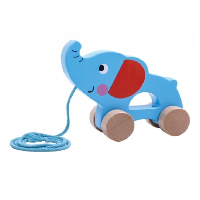 Hape Pull Along Elephant - Blue