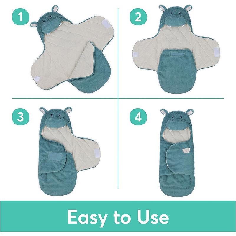 GUND Baby Oh So Snuggly Hippo Blanket Wrap