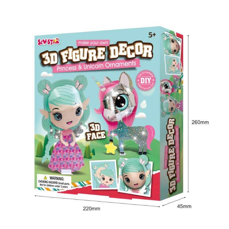 Sew Star 3D Figure Decoe Princess And Unicorn Ornaments