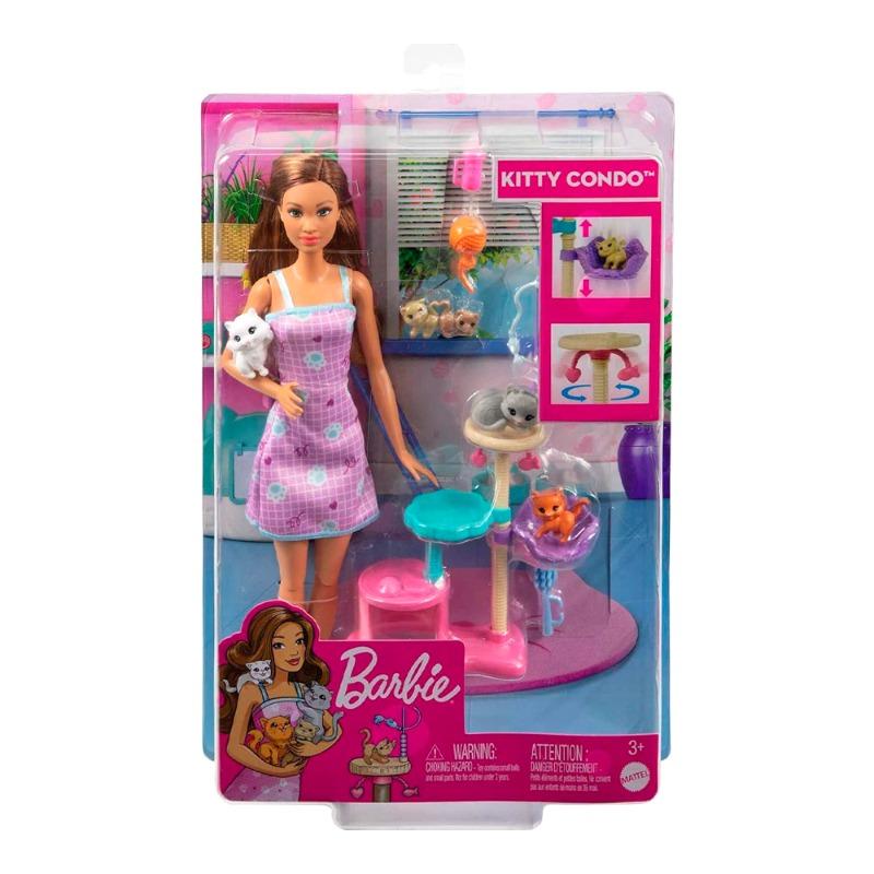 Barbie Kitty Condo Doll and Pets Cat Tree Playset