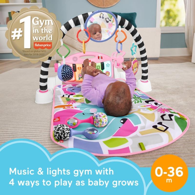 Fisher Price Glow & Grow Cake & Play Piano Gym - Pink