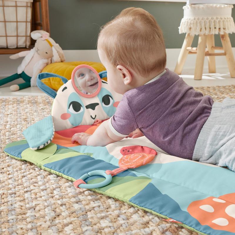 Fisher-Price Planet Friends Rolly Polly Panda Baby Activity Mat with 2 Toys