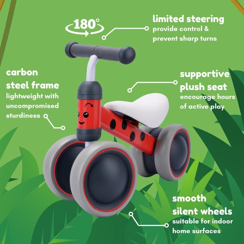 BOLDCUBE Baby Balance Bike Ladybird