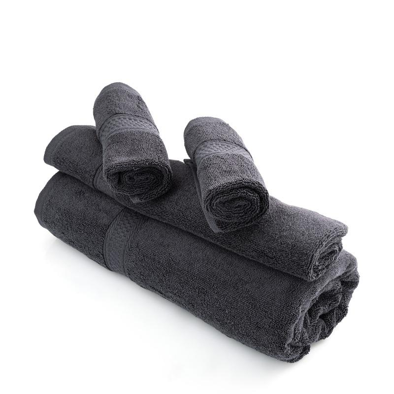 Towels Set 4 pcs Grey