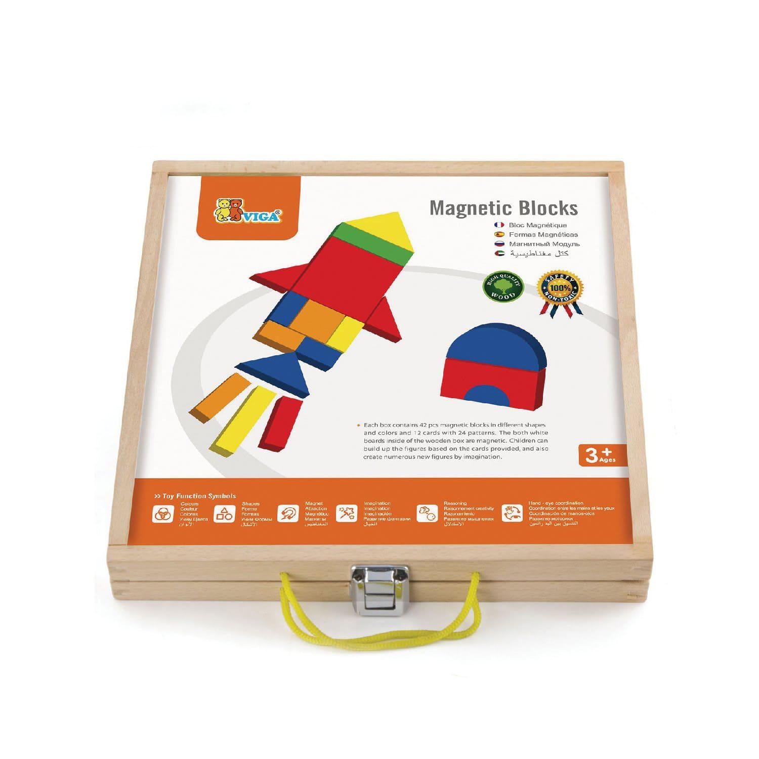 VIGA - Wooden Magnetic Blocks