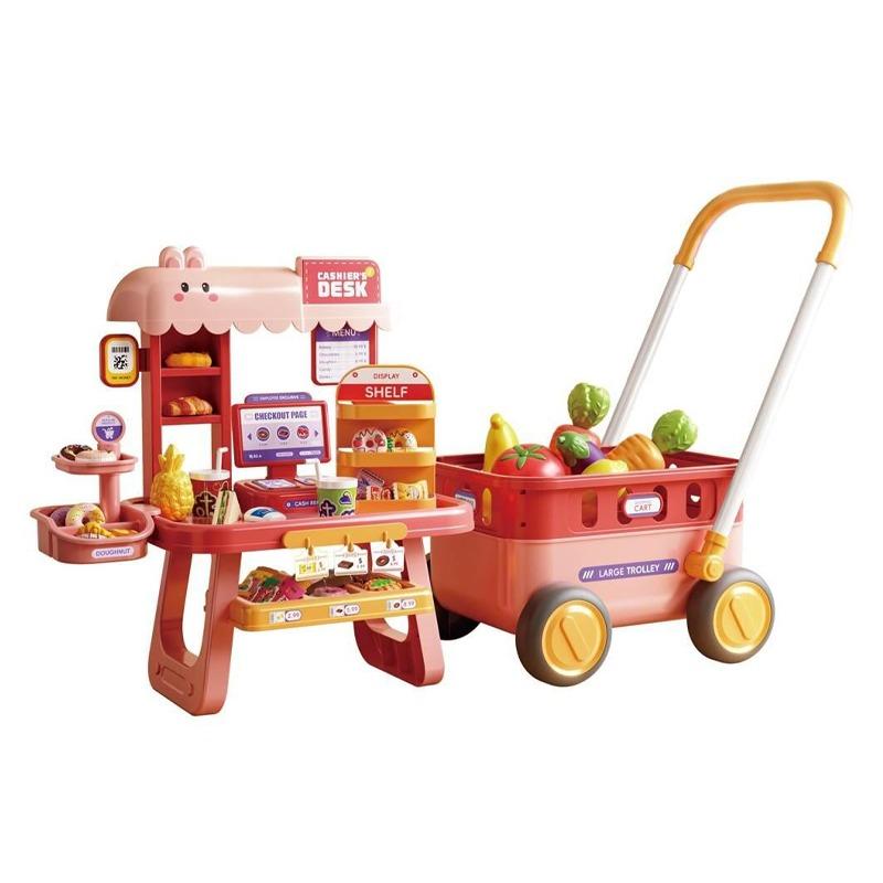 Kids Shopping Cart Trolley Playset For Kids