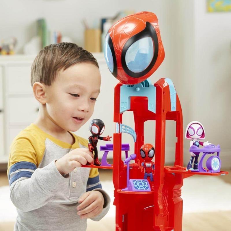 Spidey and His Amazing Friends- Spider Crawl-R HQ 2-in-1 Playset