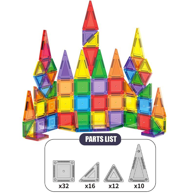 Magnetic Building Blocks With Iron Box 70 Pcs