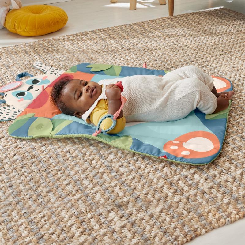 Fisher-Price Planet Friends Rolly Polly Panda Baby Activity Mat with 2 Toys