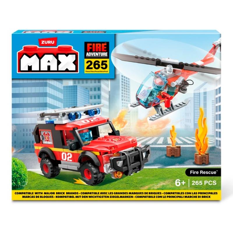 MAX City Brick Box Fire Station Playset